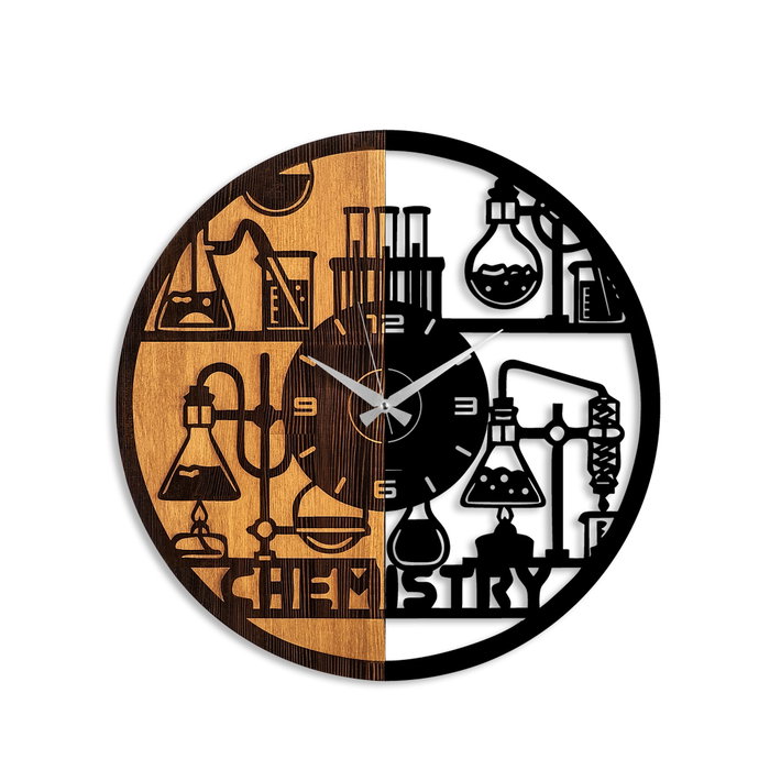 Wallity Reloj de Pared Decorativo de Madera Nogal y Negro Wallity Reloj de Pared Decorativo de Madera Nogal y Negro